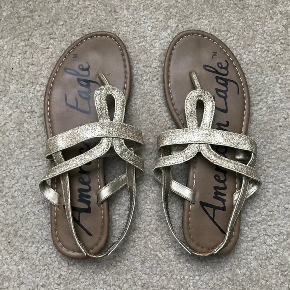 American Eagle By Payless Shoes - American Eagle Gold Sandals